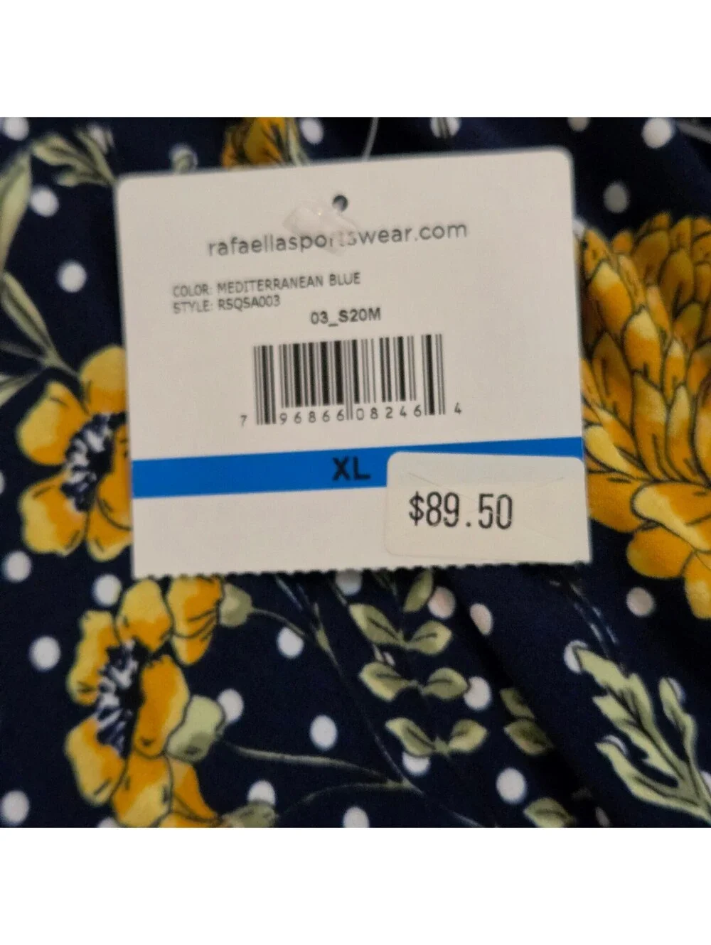 Rafaella Mediterranean Blue Floral Wrap Dress XL